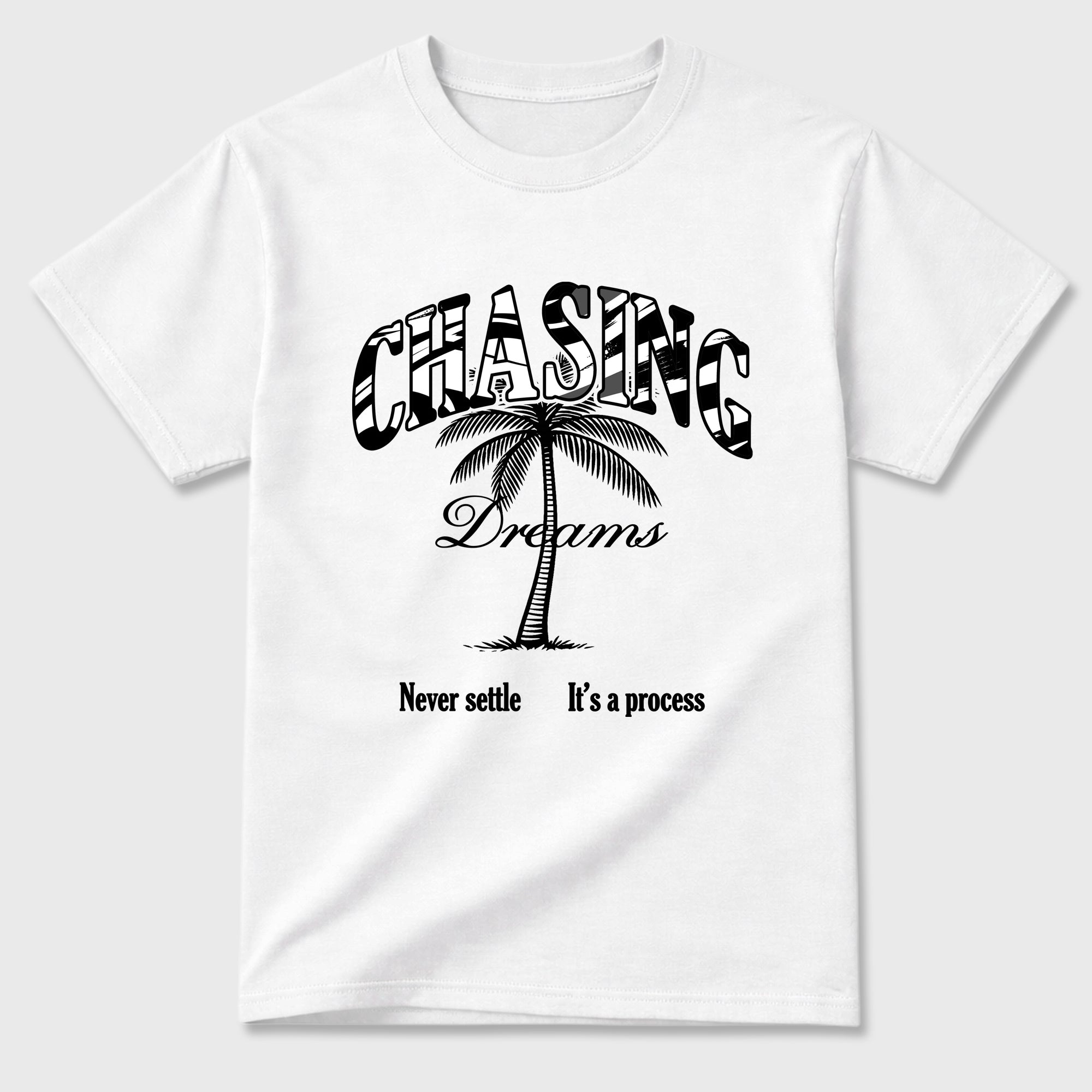 Chasing Dreams Graphic T-Shirt featuring original streetwear artwork designed to match the Air Jordan 8 Chrome. White 2 Graphic T-Shirt.