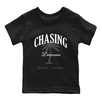 Perfect Valentine's Day Gifts graphic tee  – Sneaker Tees To Match Air Jordan 9 Flint Grey – Chasing Dreams Kids Graphic T-Shirt Black 2