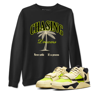 Chasing Dreams sneaker match t-shirt styled to complete your fit with the Jordan Jumpman Jack Travis Scott Bright Cactus sneakers, shown in Black 1.