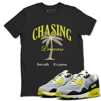 Chasing Dreams sneaker match t-shirt styled to complete your fit with the Air Max 90 Cyber sneakers, shown in Black 1.