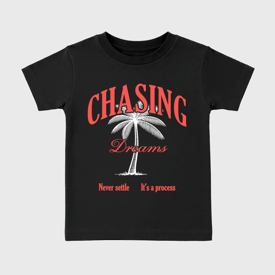 Sneaker match tees – Sneaker Tees To Match Air Max 90 Infrared Shoes – Chasing Dreams Kids T-Shirt Black 2