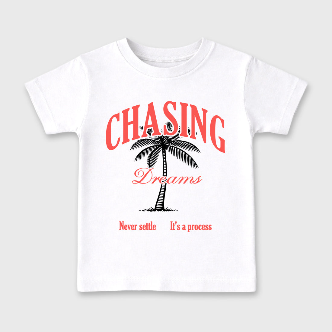 Sneaker match tees – Sneaker Tees To Match Air Max 90 Infrared Shoes – Chasing Dreams Kids T-Shirt White 2