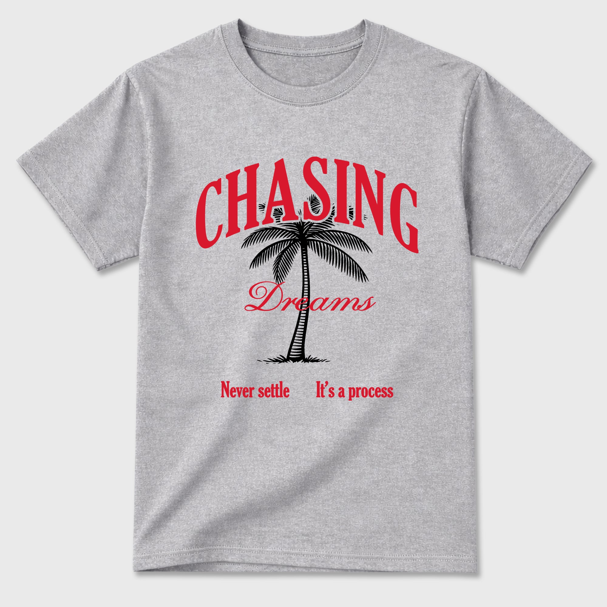 Chasing Dreams Graphic T-Shirt featuring original streetwear artwork designed to match the Air Max 95 Reverse Solar Red. Heather Grey 2 Graphic T-Shirt.