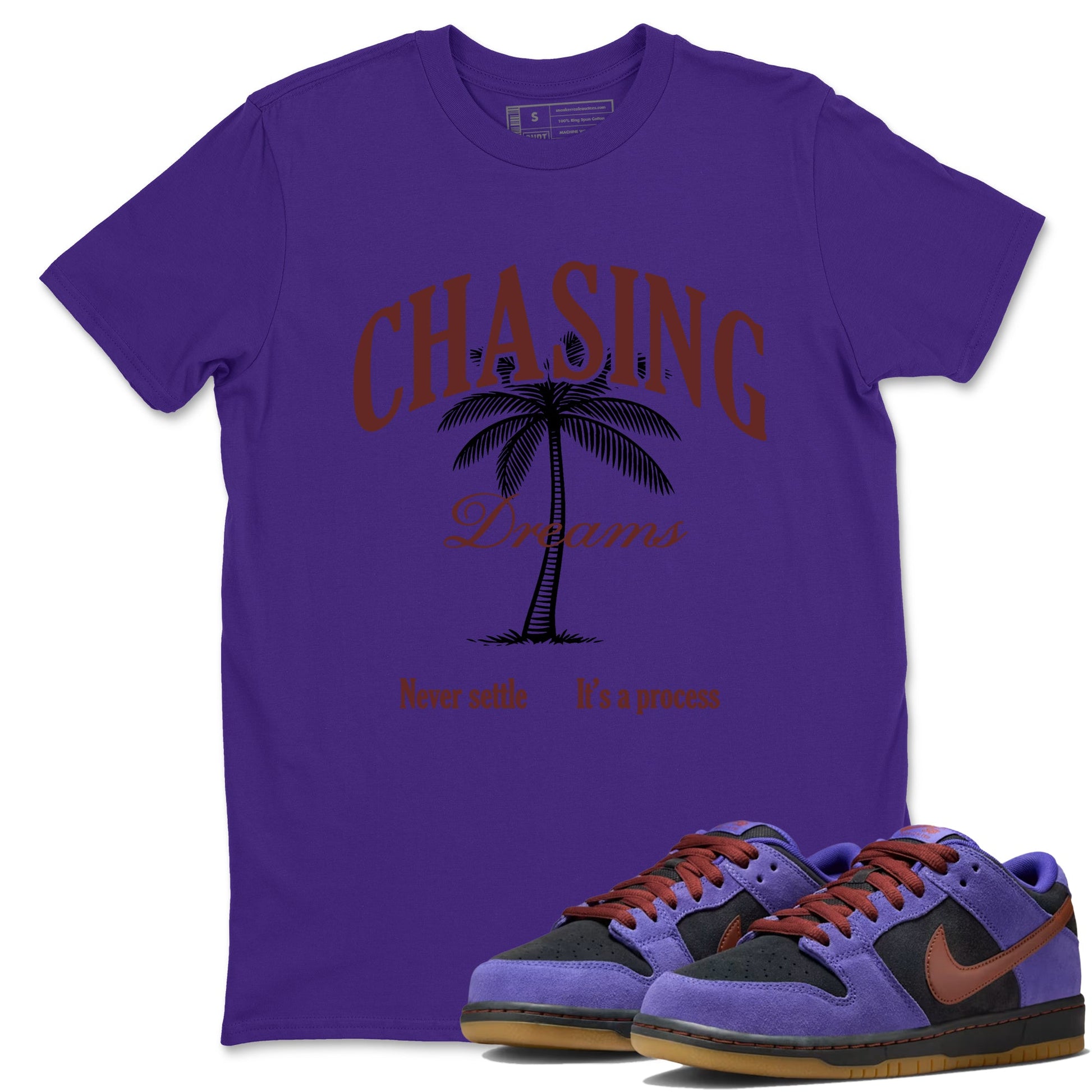 Sneaker match tees – Sneaker Threads To Match Dunk Low Persian Violet Shoes – Chasing Dreams Tee Purple 1
