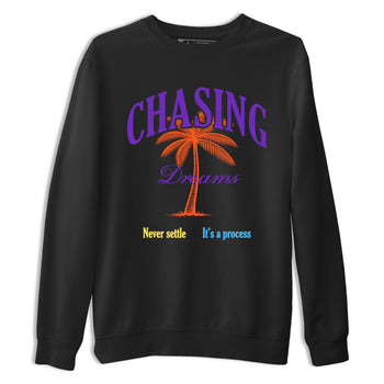 Sneaker Threads – Sneaker Tees To Match New Balance 9060 Prism Purple – Chasing Dreams Graphic Tee Black 2. Perfect for Jordan releases 2025 colorways.