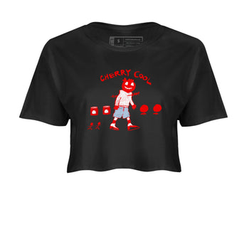 11s Cherry shirts to match jordans Cherry Cool sneaker match tees Air Jordan 11 Retro Cherry match shoes to clothes SNRT Sneaker Tees unisex cotton Black 2 crop tee