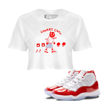 11s Cherry shirts to match jordans Cherry Cool sneaker match tees Air Jordan 11 Retro Cherry match shoes to clothes SNRT Sneaker Tees unisex cotton White 1 crop tee