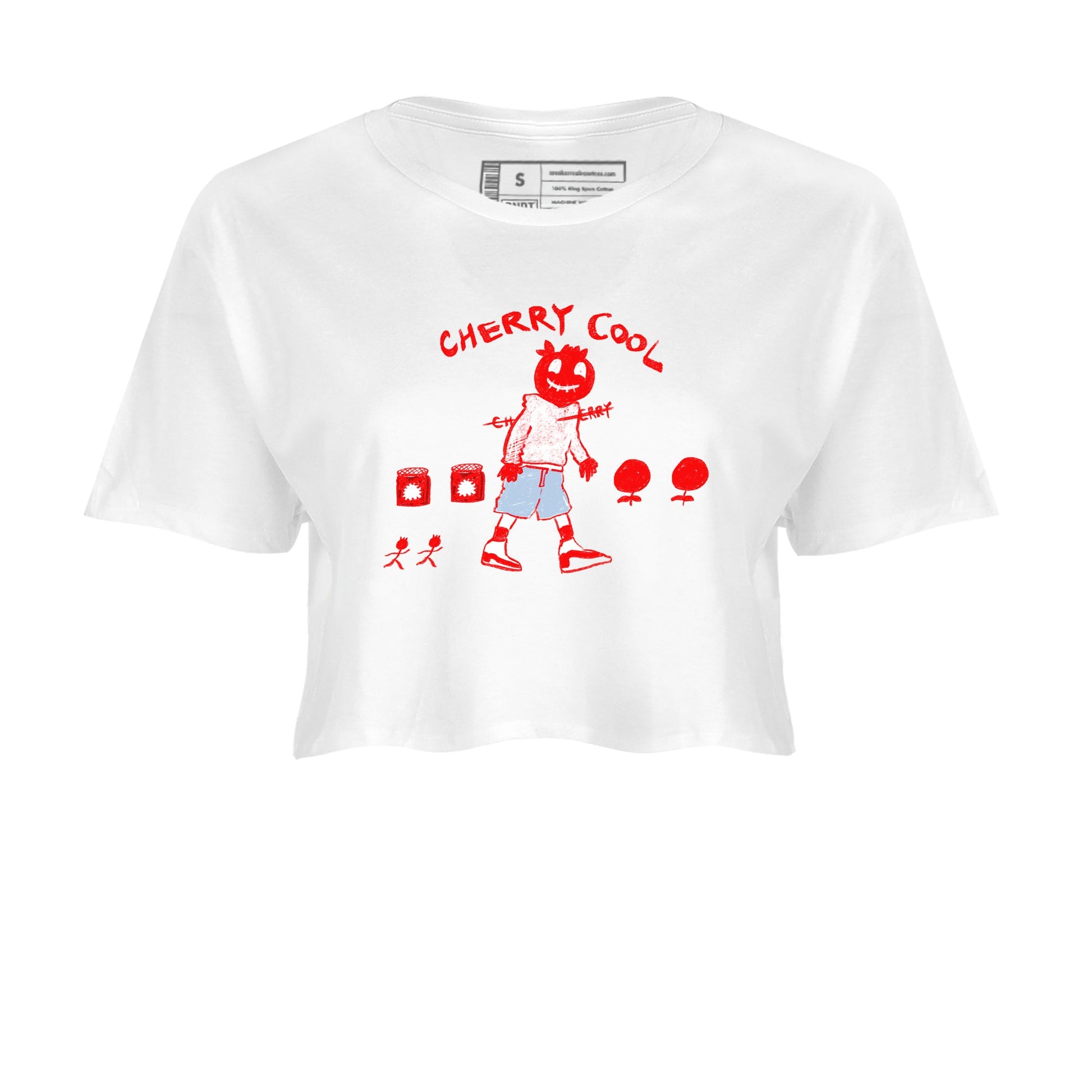 11s Cherry shirts to match jordans Cherry Cool sneaker match tees Air Jordan 11 Retro Cherry match shoes to clothes SNRT Sneaker Tees unisex cotton White 2 crop tee