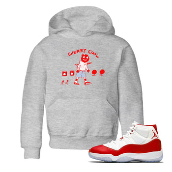 11s Cherry shirts to match jordans Cherry Cool sneaker match tees Air Jordan 11 Retro Cherry match shoes to clothes SNRT Sneaker Tees Youth Baby Heather Grey 1 tee
