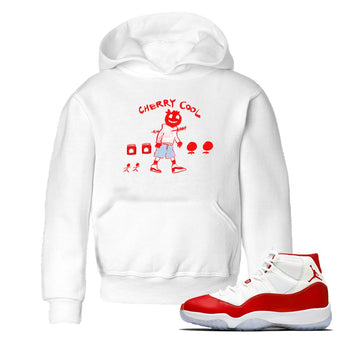 11s Cherry shirts to match jordans Cherry Cool sneaker match tees Air Jordan 11 Retro Cherry match shoes to clothes SNRT Sneaker Tees Youth Baby White 1 tee