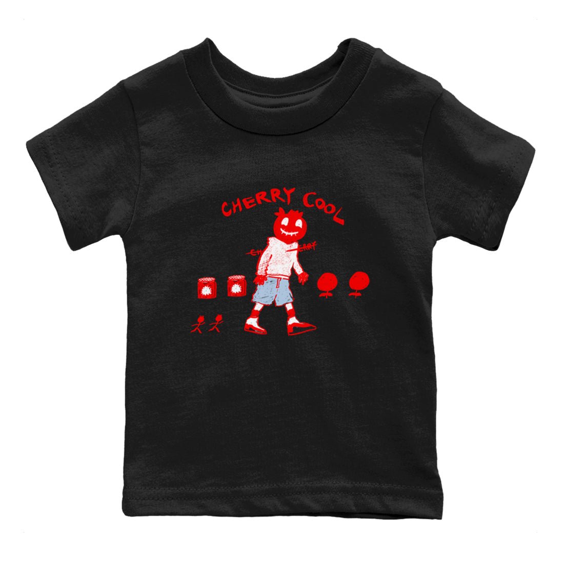 11s Cherry shirts to match jordans Cherry Cool sneaker match tees Air Jordan 11 Retro Cherry match shoes to clothes SNRT Sneaker Tees Youth Baby Black 2 tee