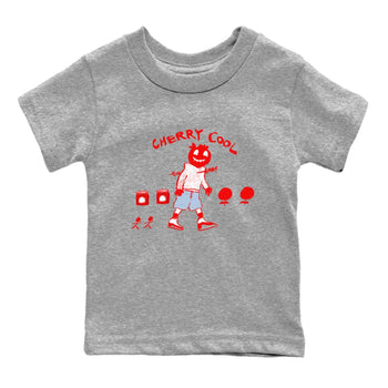 11s Cherry shirts to match jordans Cherry Cool sneaker match tees Air Jordan 11 Retro Cherry match shoes to clothes SNRT Sneaker Tees Youth Baby Heather Grey 2 tee