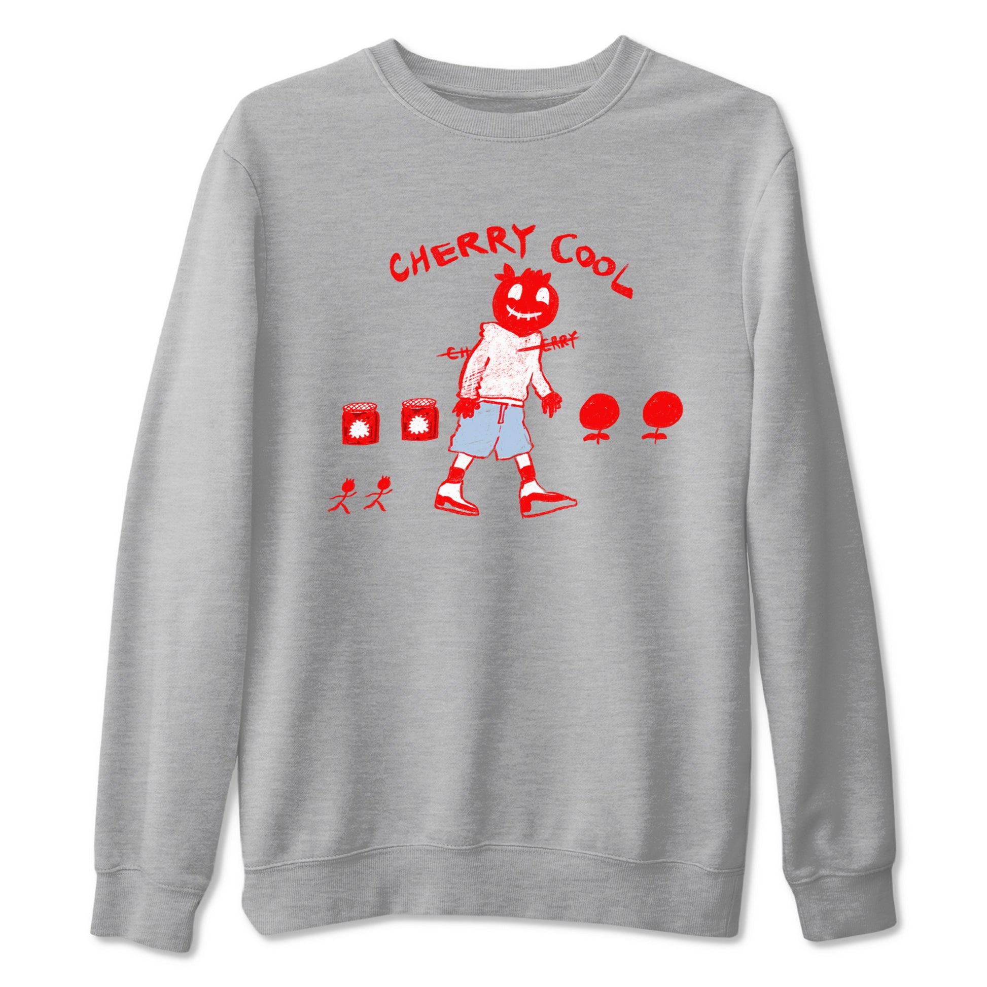 11s Cherry shirts to match jordans Cherry Cool sneaker match tees Air Jordan 11 Retro Cherry match shoes to clothes SNRT Sneaker Tees unisex cotton Heather Grey 2 shirts