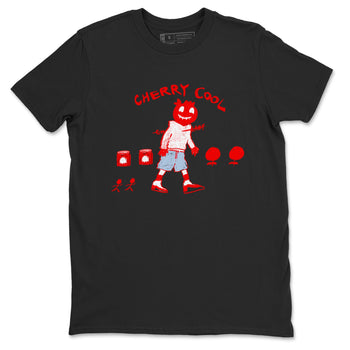 11s Cherry shirts to match jordans Cherry Cool sneaker match tees Air Jordan 11 Retro Cherry match shoes to clothes SNRT Sneaker Tees unisex cotton Black 2 shirts