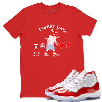 11s Cherry shirts to match jordans Cherry Cool sneaker match tees Air Jordan 11 Retro Cherry match shoes to clothes SNRT Sneaker Tees unisex cotton Red 1 shirts