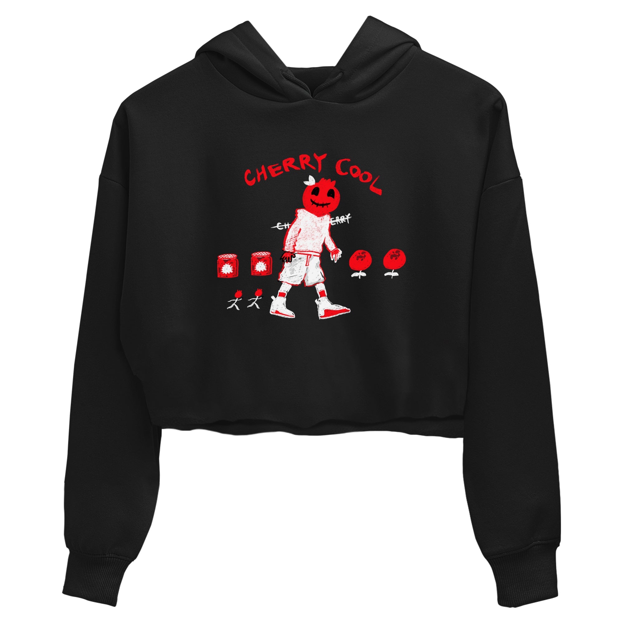 AJ12 Cherry shirts to match jordans Cherry Cool sneaker match tees Air Jordan 12 Cherry SNRT Sneaker Tees streetwear brand Black 2 crop tee