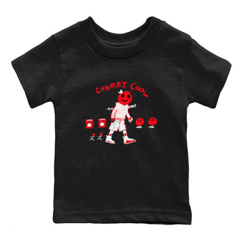 AJ12 Cherry shirts to match jordans Cherry Cool sneaker match tees Air Jordan 12 Cherry SNRT Sneaker Tees streetwear brand Baby and Youth Black 2 cotton tee