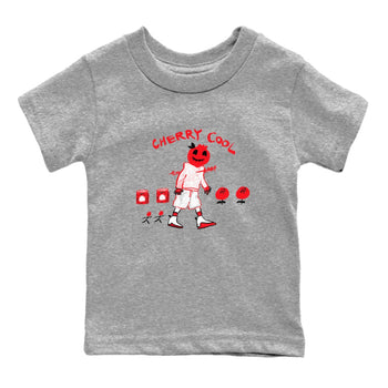 AJ12 Cherry shirts to match jordans Cherry Cool sneaker match tees Air Jordan 12 Cherry SNRT Sneaker Tees streetwear brand Baby and Youth Heather Grey 2 cotton tee