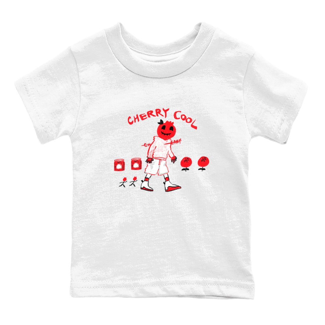 AJ12 Cherry shirts to match jordans Cherry Cool sneaker match tees Air Jordan 12 Cherry SNRT Sneaker Tees streetwear brand Baby and Youth White 2 cotton tee