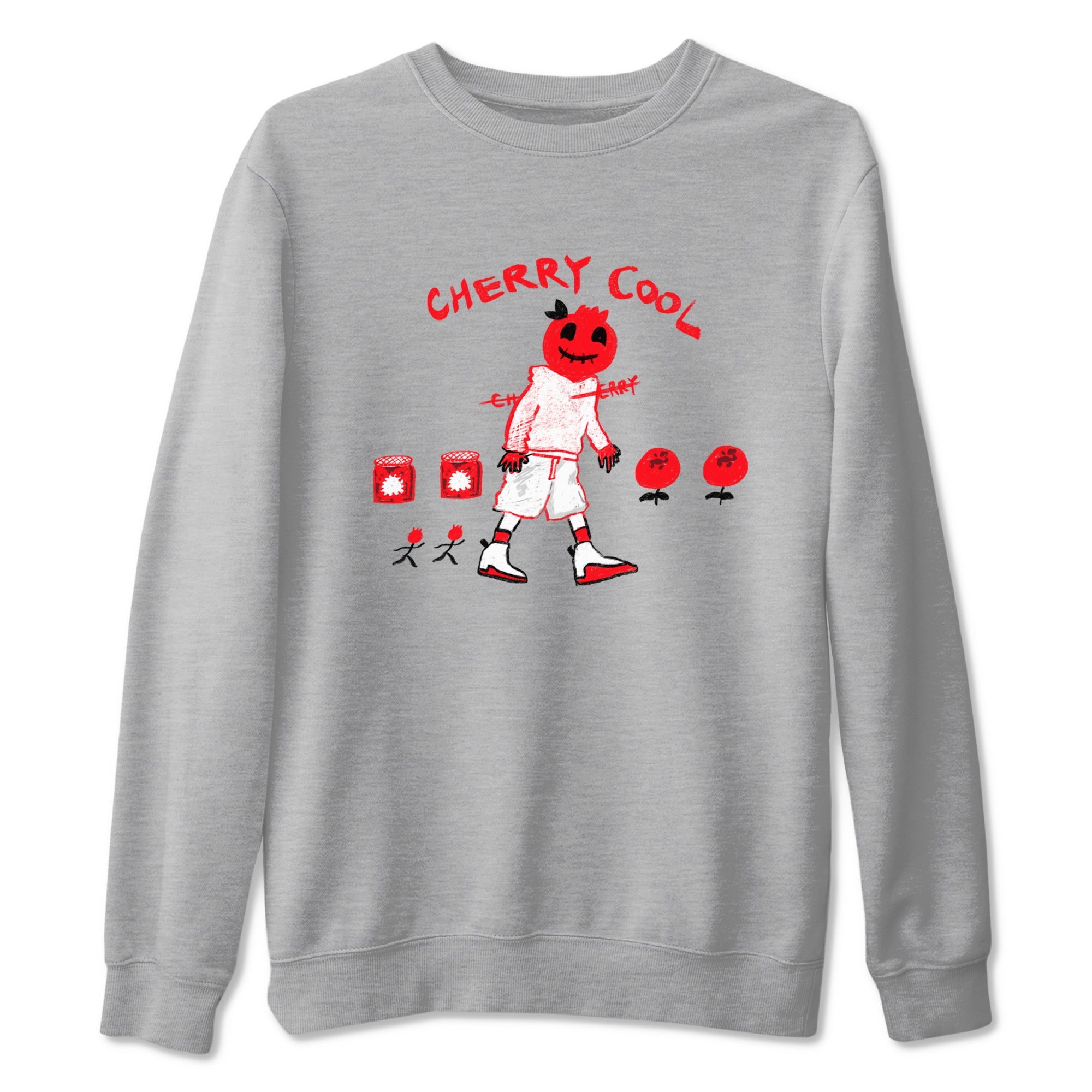 AJ12 Cherry shirts to match jordans Cherry Cool sneaker match tees Air Jordan 12 Cherry SNRT Sneaker Tees streetwear brand Heather Grey 2 unisex cotton tee
