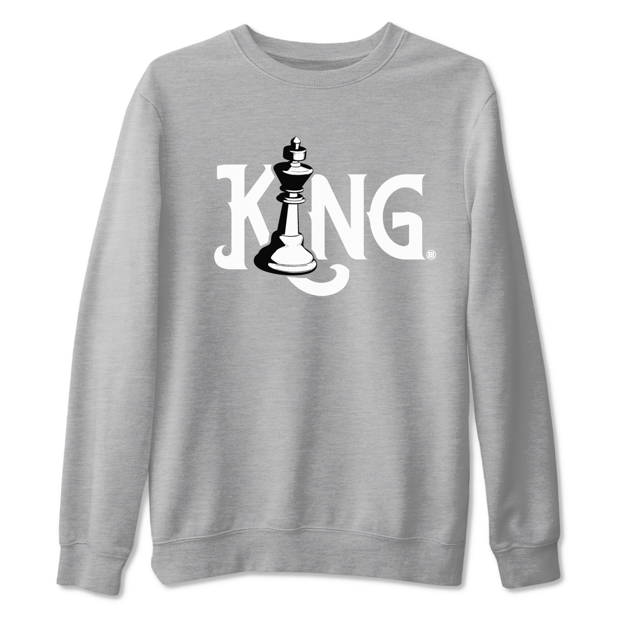 1s Wolf Grey shirts to match jordans Chess King sneaker match tees Air Jordan 1 Wolf Grey SNRT Sneaker Tees streetwear brand Heather Grey 2 unisex cotton tee