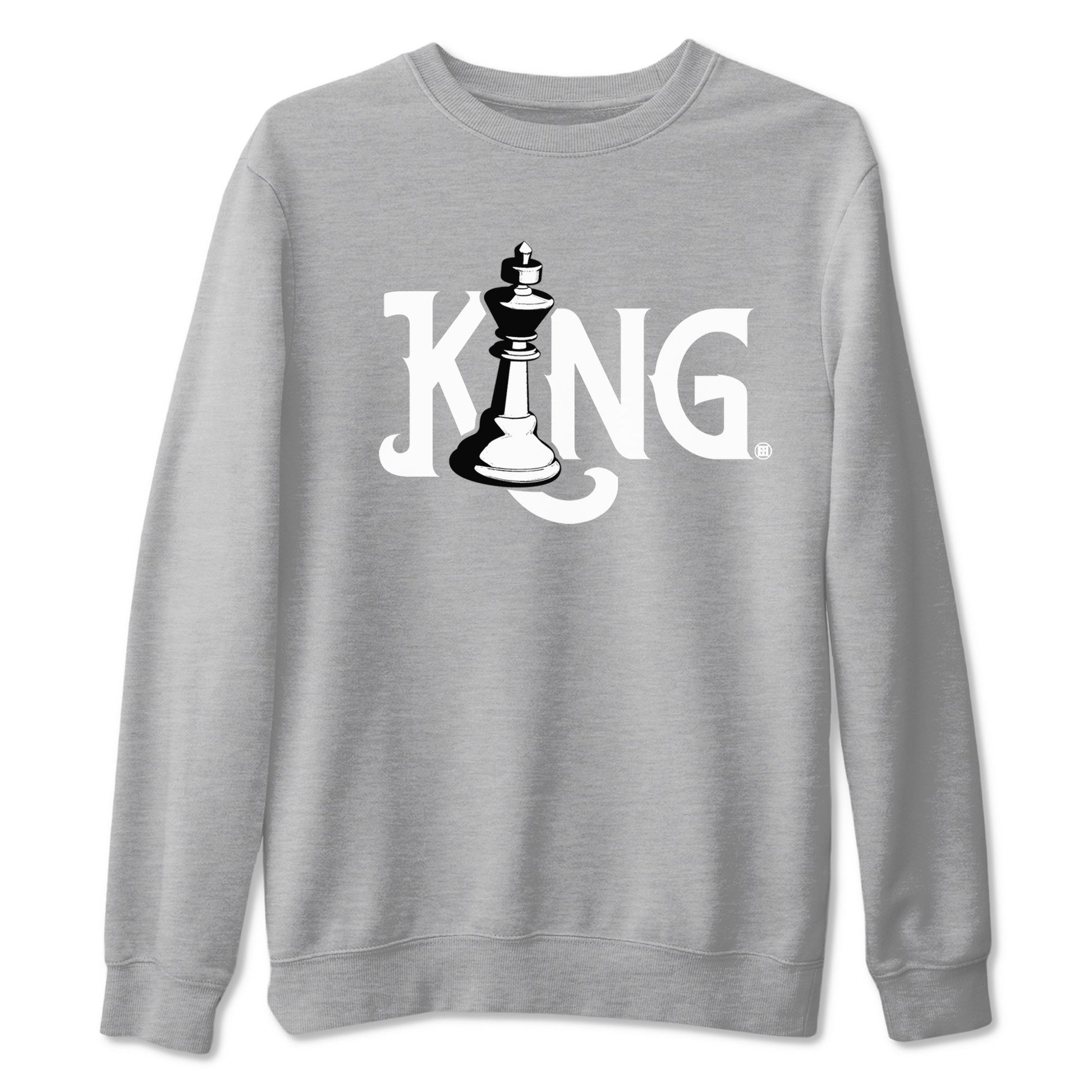 1s Wolf Grey shirts to match jordans Chess King sneaker match tees Air Jordan 1 Wolf Grey SNRT Sneaker Tees streetwear brand Heather Grey 2 unisex cotton tee
