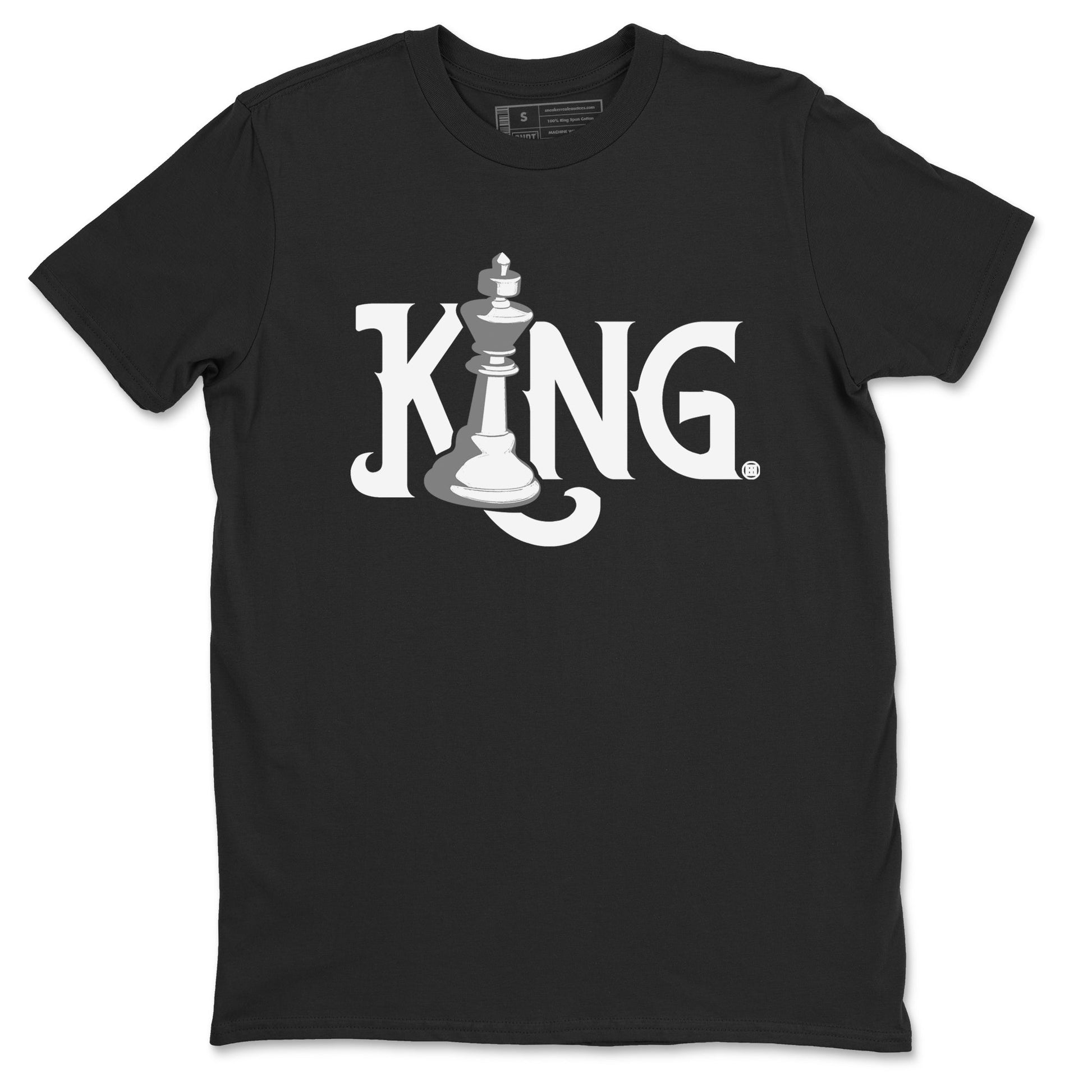 1s Wolf Grey shirts to match jordans Chess King sneaker match tees Air Jordan 1 Wolf Grey SNRT Sneaker Tees streetwear brand Black 2 unisex cotton tee