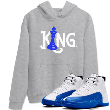 12s Blueberry shirts to match jordans Chess King sneaker match tees Air Jordan 12 Blueberry SNRT Sneaker Tees streetwear brand Heather Grey 1 unisex cotton tee