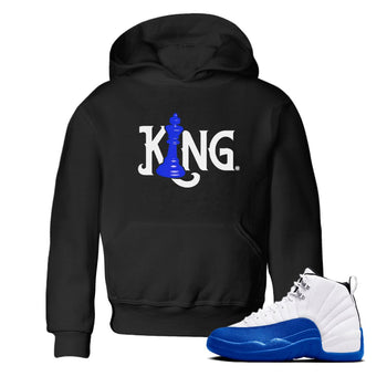 12s Blueberry shirts to match jordans Chess King sneaker match tees Air Jordan 12 Blueberry SNRT Sneaker Tees streetwear brand Baby and Youth Black 1 cotton tee