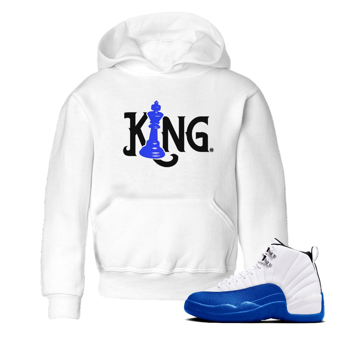 12s Blueberry shirts to match jordans Chess King sneaker match tees Air Jordan 12 Blueberry SNRT Sneaker Tees streetwear brand Baby and Youth White 1 cotton tee