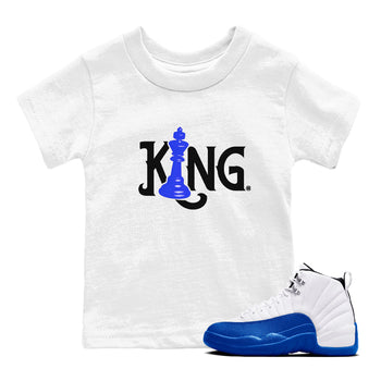 12s Blueberry shirts to match jordans Chess King sneaker match tees Air Jordan 12 Blueberry SNRT Sneaker Tees streetwear brand Baby and Youth White 1 cotton tee