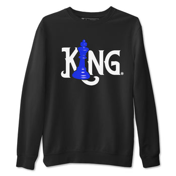 12s Blueberry shirts to match jordans Chess King sneaker match tees Air Jordan 12 Blueberry SNRT Sneaker Tees streetwear brand Black 2 unisex cotton tee