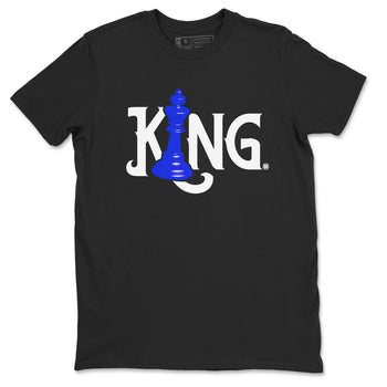 12s Blueberry shirts to match jordans Chess King sneaker match tees Air Jordan 12 Blueberry SNRT Sneaker Tees streetwear brand Black 2 unisex cotton tee