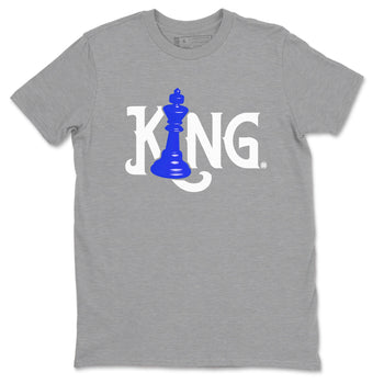 12s Blueberry shirts to match jordans Chess King sneaker match tees Air Jordan 12 Blueberry SNRT Sneaker Tees streetwear brand Heather Grey 2 unisex cotton tee