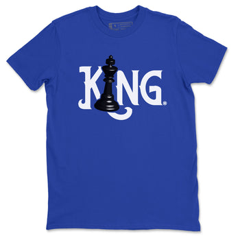 12s Blueberry shirts to match jordans Chess King sneaker match tees Air Jordan 12 Blueberry SNRT Sneaker Tees streetwear brand Royal Blue 2 unisex cotton tee