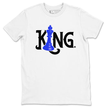 12s Blueberry shirts to match jordans Chess King sneaker match tees Air Jordan 12 Blueberry SNRT Sneaker Tees streetwear brand White 2 unisex cotton tee