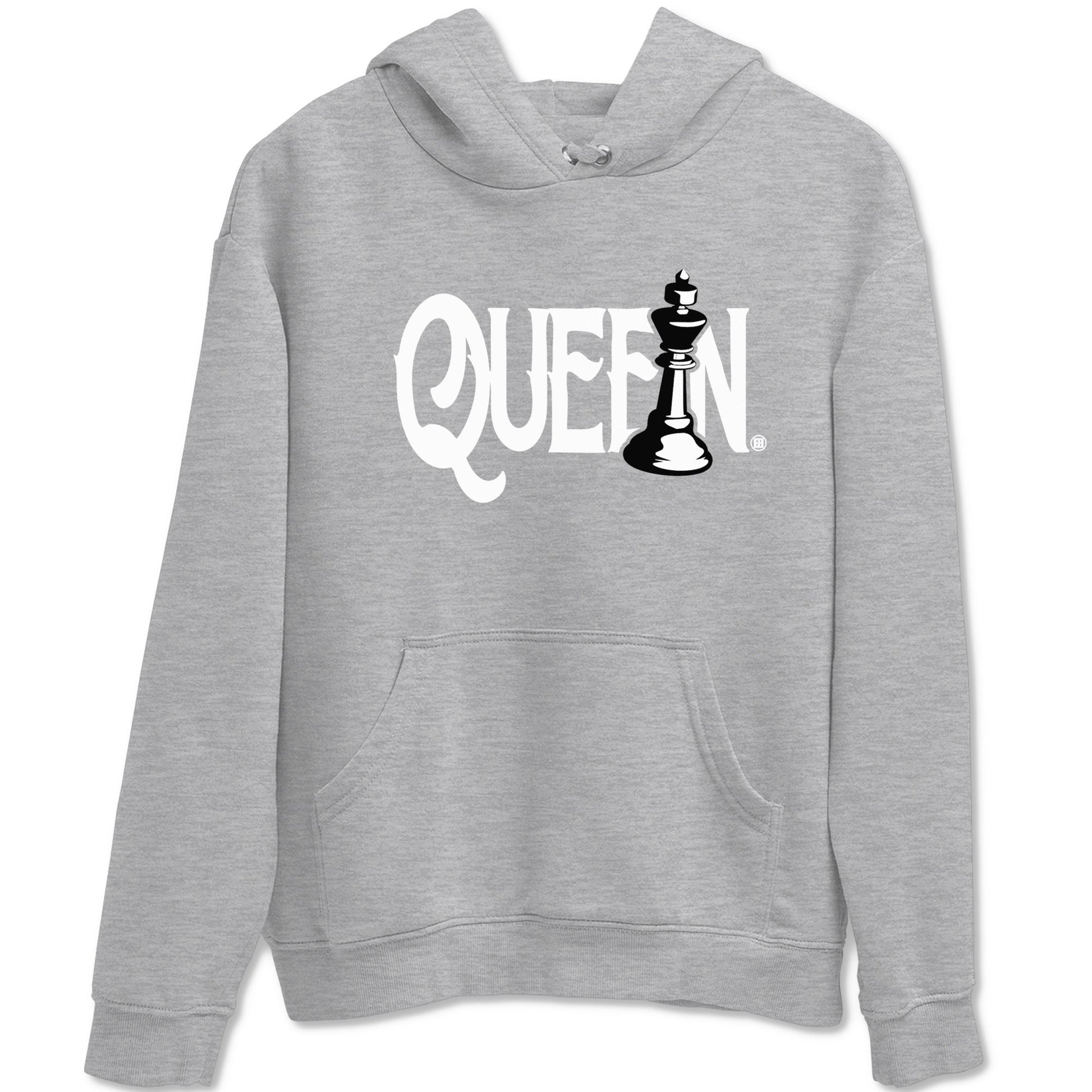 1s Wolf Grey shirts to match jordans Chess Queen sneaker match tees Air Jordan 1 Wolf Grey SNRT Sneaker Tees streetwear brand Heather Grey 2 unisex cotton tee