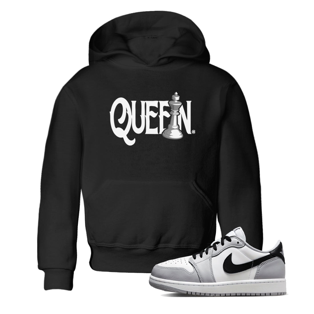 1s Wolf Grey shirts to match jordans Chess Queen sneaker match tees Air Jordan 1 Wolf Grey SNRT Sneaker Tees streetwear brand Baby and Youth Black 1 cotton tee