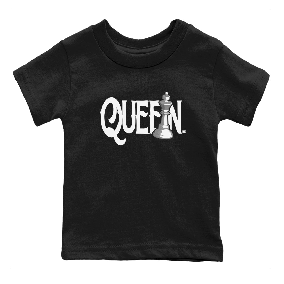 1s Wolf Grey shirts to match jordans Chess Queen sneaker match tees Air Jordan 1 Wolf Grey SNRT Sneaker Tees streetwear brand Baby and Youth Black 2 cotton tee