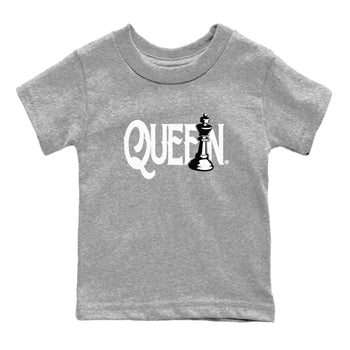 1s Wolf Grey shirts to match jordans Chess Queen sneaker match tees Air Jordan 1 Wolf Grey SNRT Sneaker Tees streetwear brand Baby and Youth Heather Grey 2 cotton tee