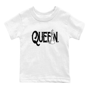 1s Wolf Grey shirts to match jordans Chess Queen sneaker match tees Air Jordan 1 Wolf Grey SNRT Sneaker Tees streetwear brand Baby and Youth White 2 cotton tee