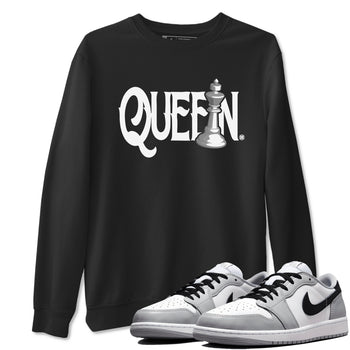 1s Wolf Grey shirts to match jordans Chess Queen sneaker match tees Air Jordan 1 Wolf Grey SNRT Sneaker Tees streetwear brand Black 1 unisex cotton tee