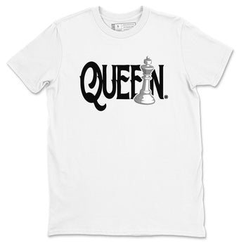 1s Wolf Grey shirts to match jordans Chess Queen sneaker match tees Air Jordan 1 Wolf Grey SNRT Sneaker Tees streetwear brand White 2 unisex cotton tee