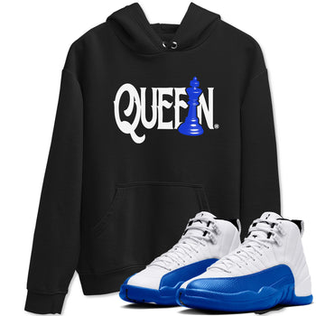 12s Blueberry shirts to match jordans Chess Queen sneaker match tees Air Jordan 12 Blueberry SNRT Sneaker Tees streetwear brand Black 1 unisex cotton tee