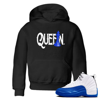 12s Blueberry shirts to match jordans Chess Queen sneaker match tees Air Jordan 12 Blueberry SNRT Sneaker Tees streetwear brand Baby and Youth Black 1 cotton tee