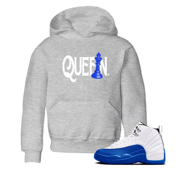 12s Blueberry shirts to match jordans Chess Queen sneaker match tees Air Jordan 12 Blueberry SNRT Sneaker Tees streetwear brand Baby and Youth Heather Grey 1 cotton tee