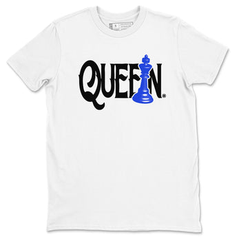 12s Blueberry shirts to match jordans Chess Queen sneaker match tees Air Jordan 12 Blueberry SNRT Sneaker Tees streetwear brand White 2 unisex cotton tee