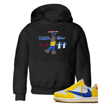 Air Jordan 1 Travis x Scott x Canary shirt to match jordans Chillin Vibes sneaker tees Air Jordan 1 Travis Scott Canary SNRT sneaker release tees baby toddler Black 1 cotton Shirt