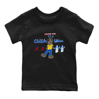 Air Jordan 1 Travis x Scott x Canary shirt to match jordans Chillin Vibes sneaker tees Air Jordan 1 Travis Scott Canary SNRT sneaker release tees baby toddler Black 2 cotton Shirt
