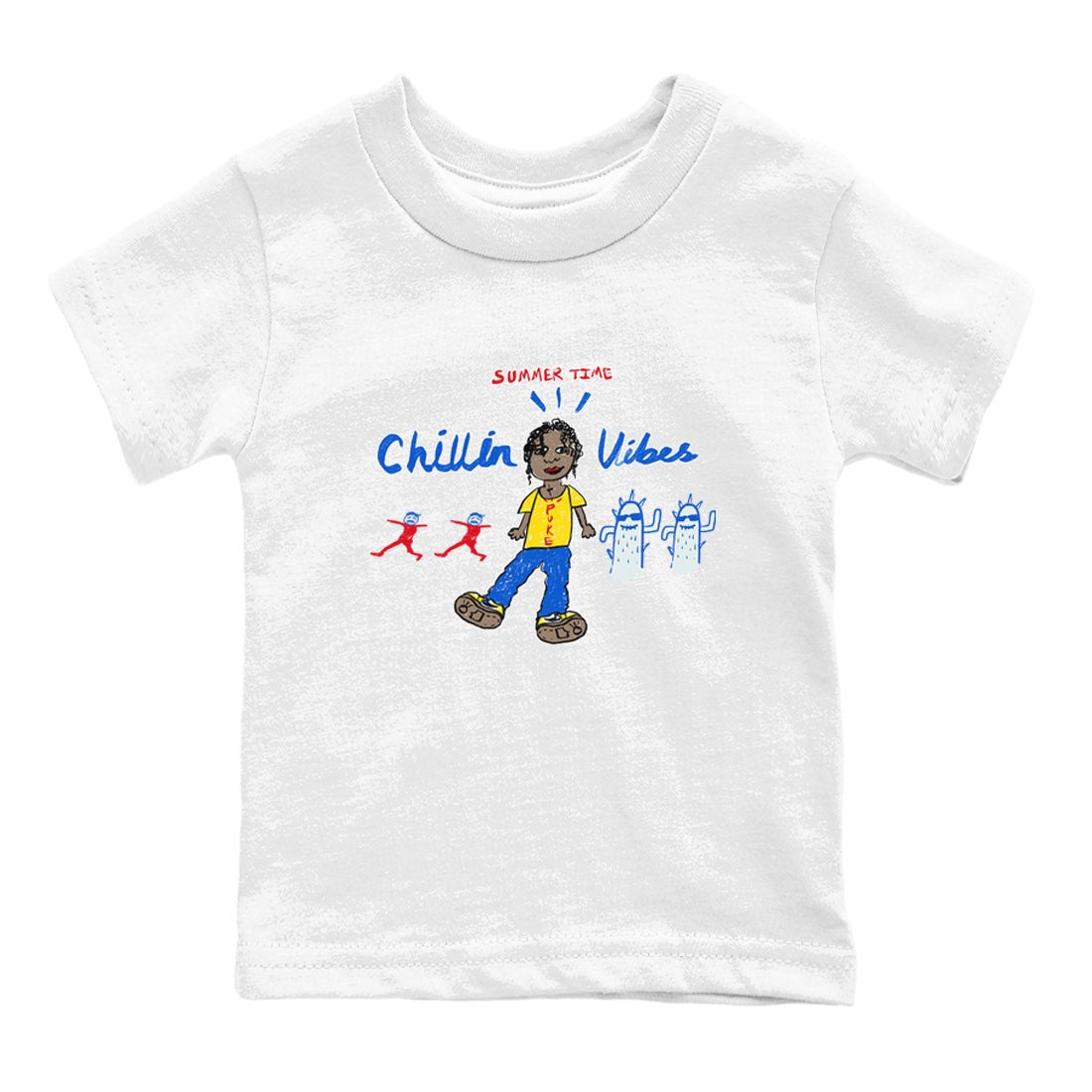 Air Jordan 1 Travis x Scott x Canary shirt to match jordans Chillin Vibes sneaker tees Air Jordan 1 Travis Scott Canary SNRT sneaker release tees baby toddler White 2 cotton Shirt